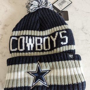 Dallas Cowboys Winter Hat with Pom Pom-Official NFL